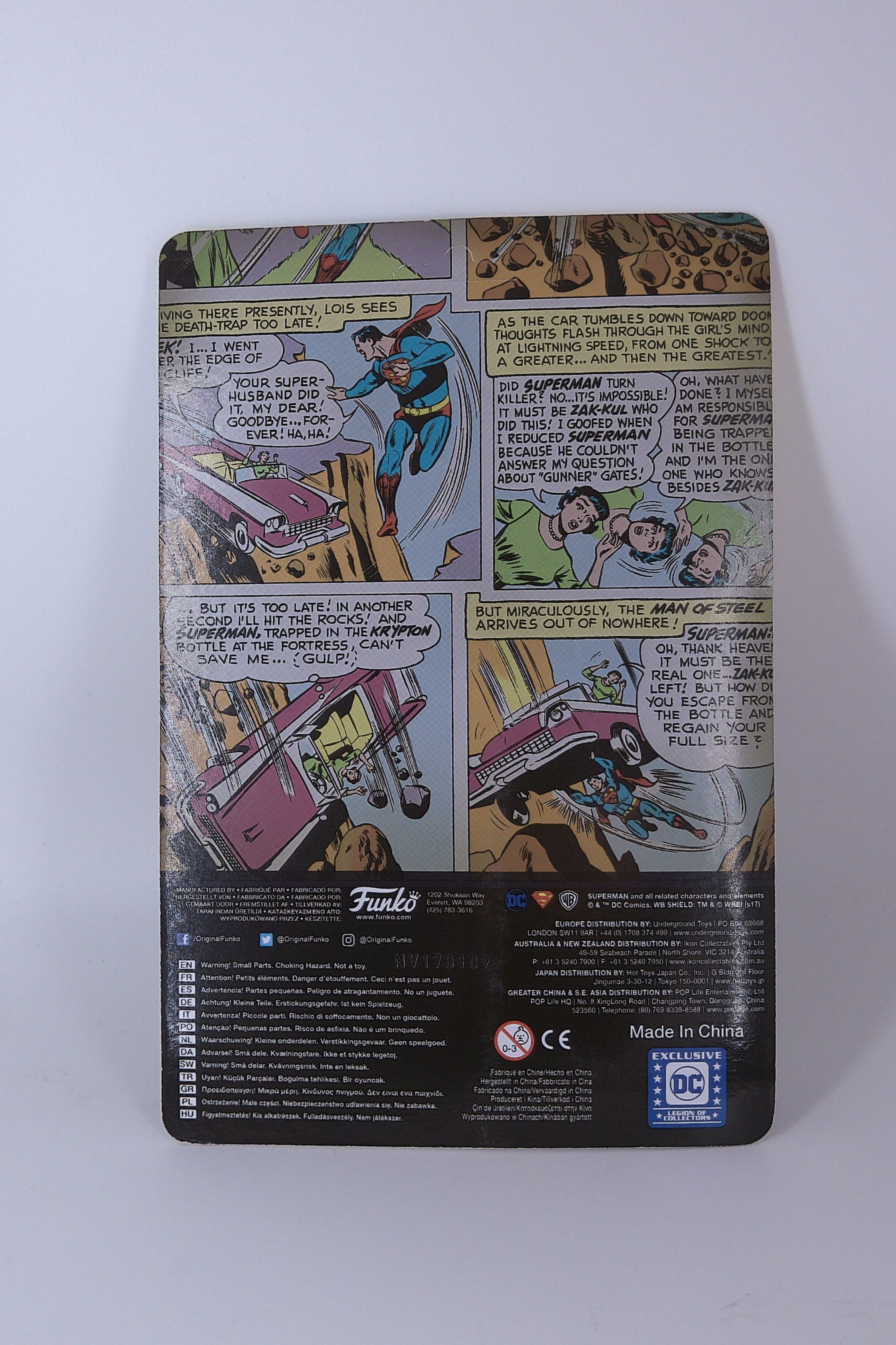 Superman 3 3/4 inch "First Appearance" carded (unpunched) FUNKO 2017