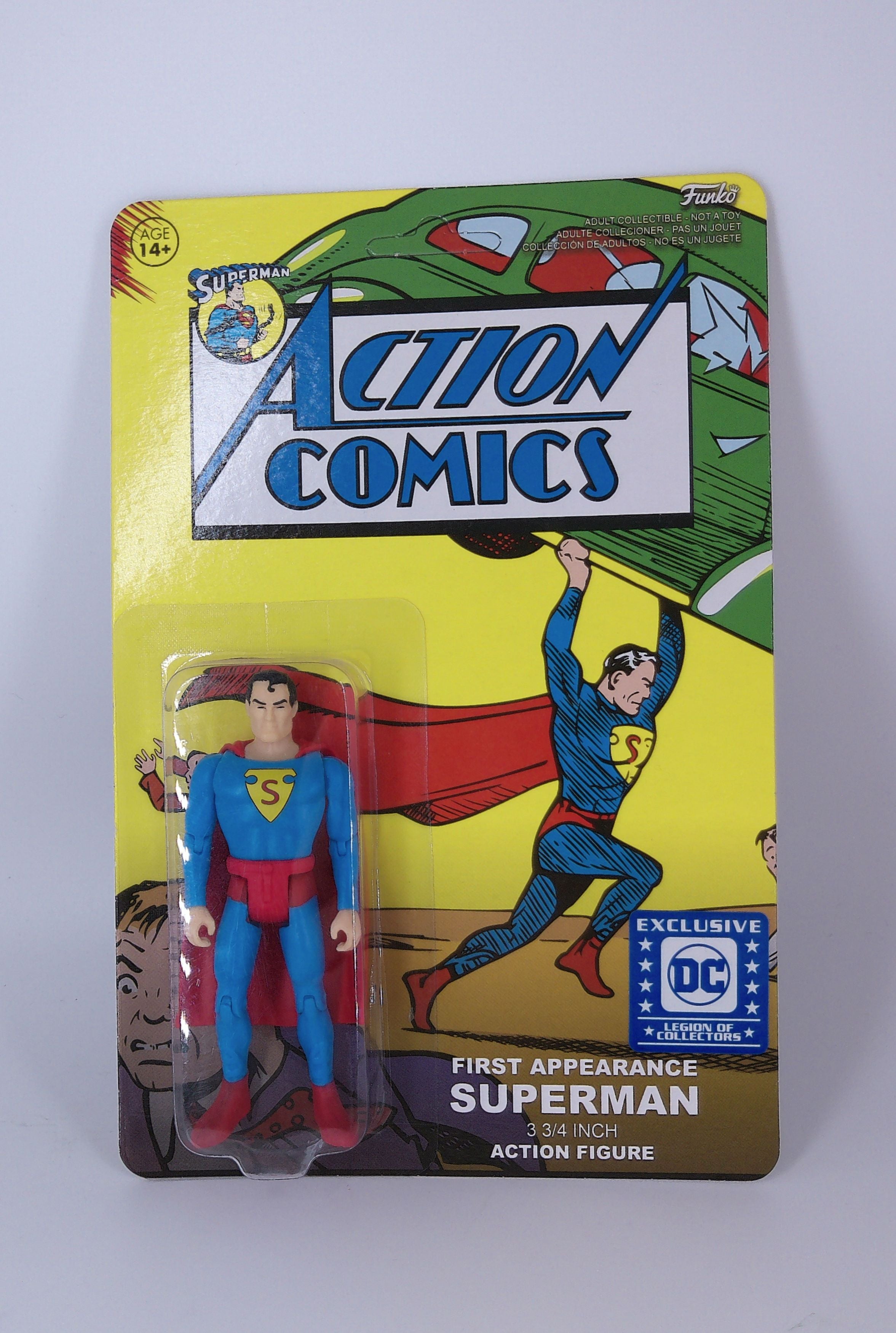 Superman 3 3/4 inch "First Appearance" carded (unpunched) FUNKO 2017