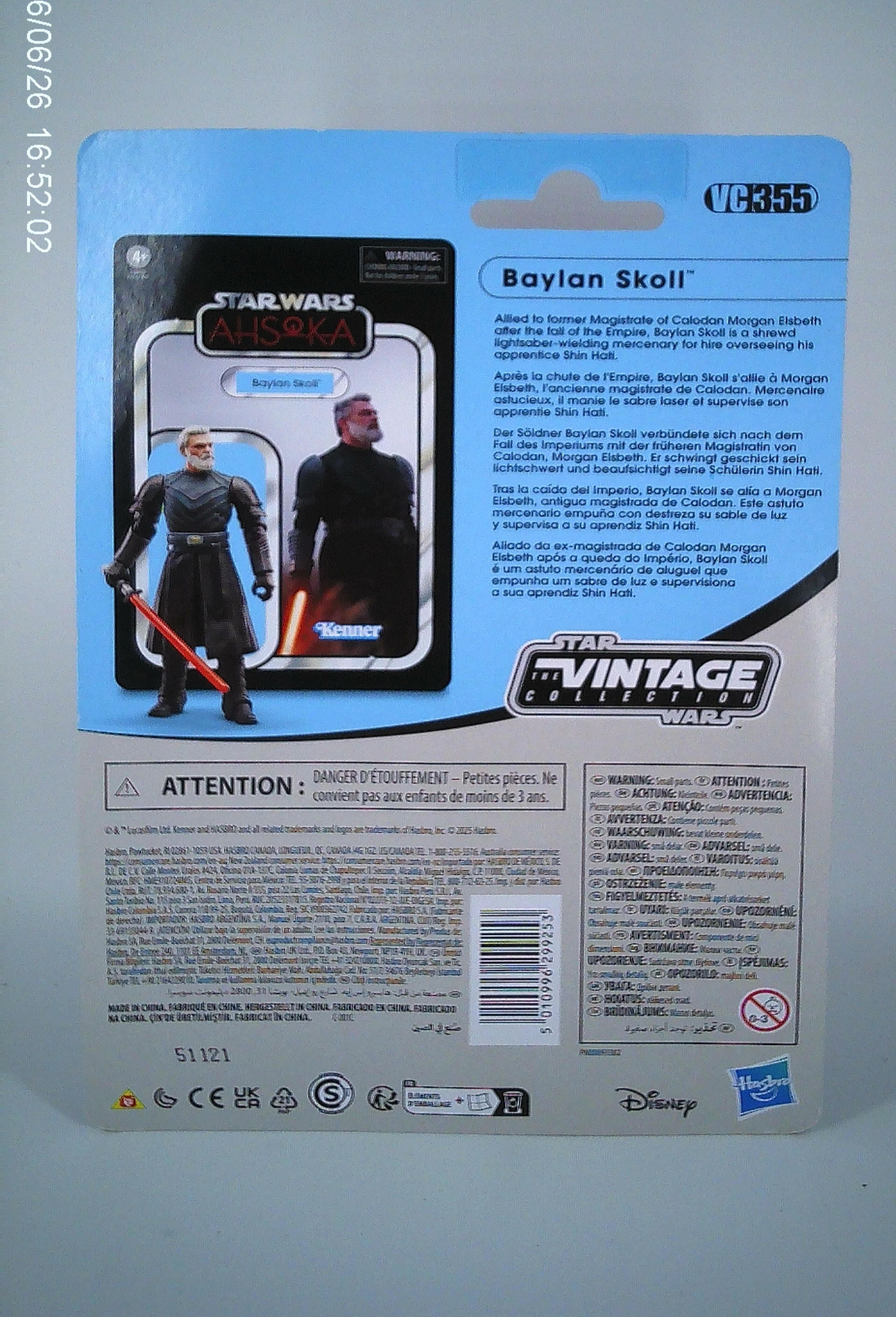Star wars 3.75 Carded Collection- Baylan Skoll (Ahsoka)