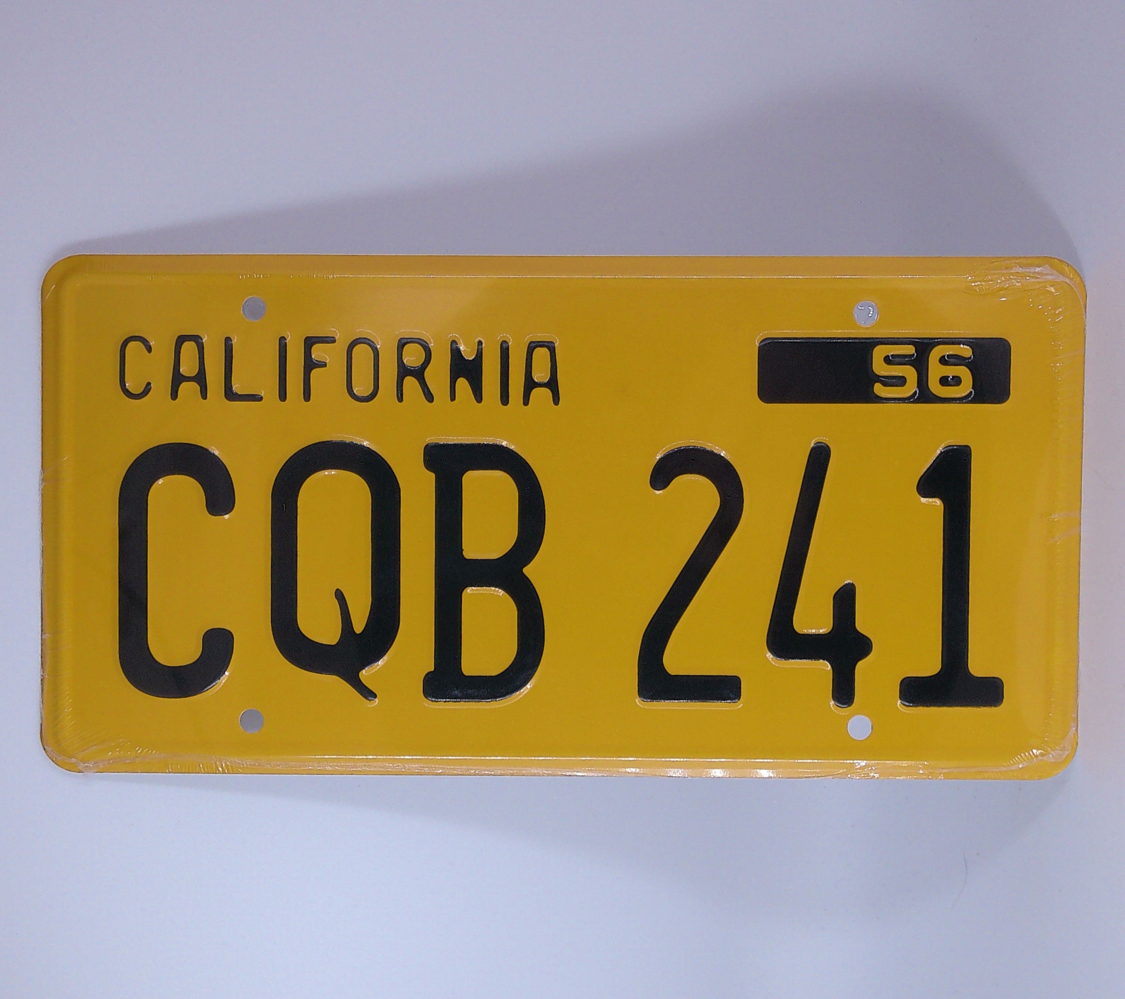 Christine custom license plate "CQB241" 1/1 scale