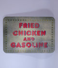 Custom wall sign (House of 1000 corpses) "Fried Chicken and Gasoline"