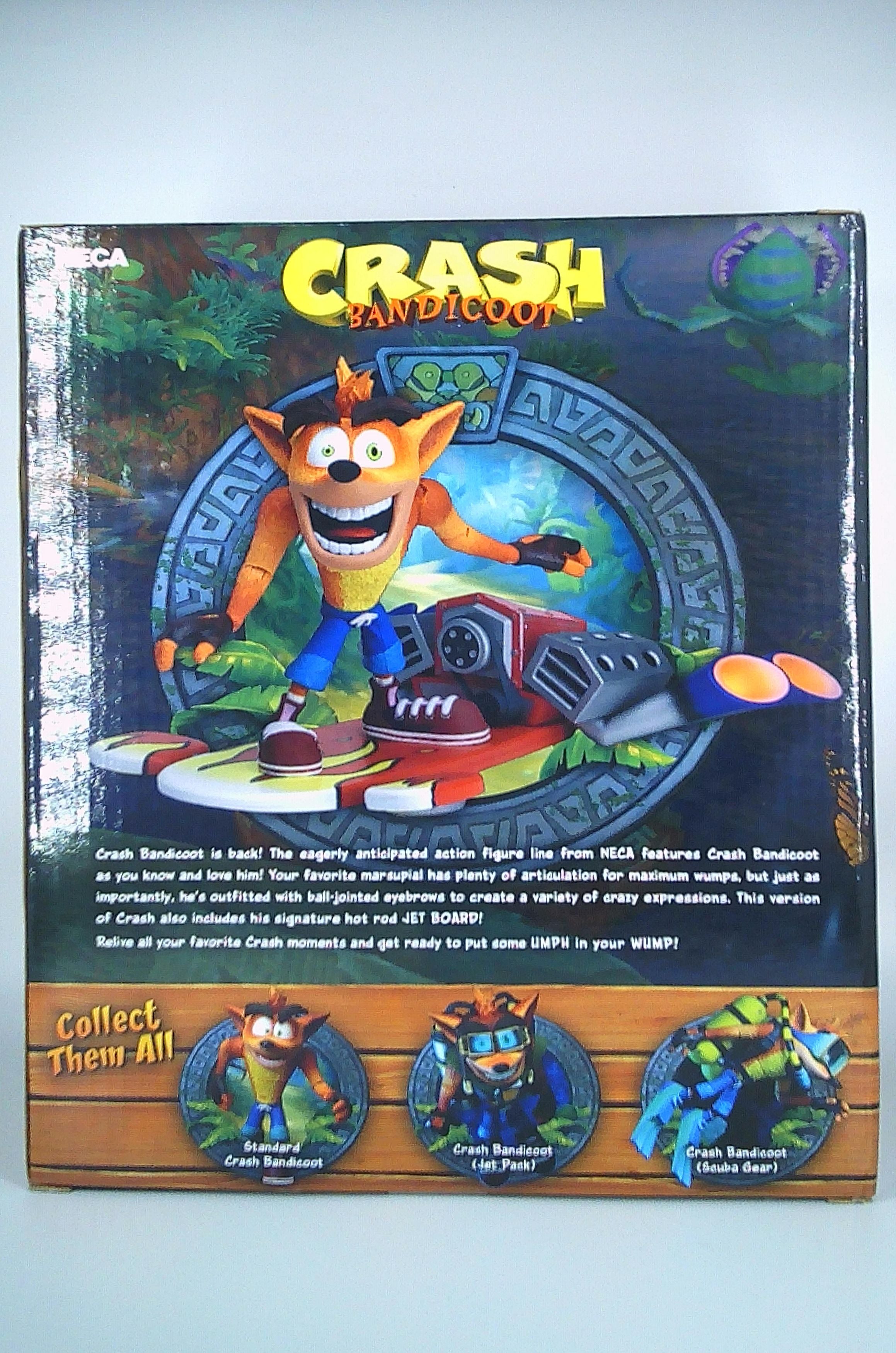 Crash Bandicoot 8" deluxe figure with board NECA