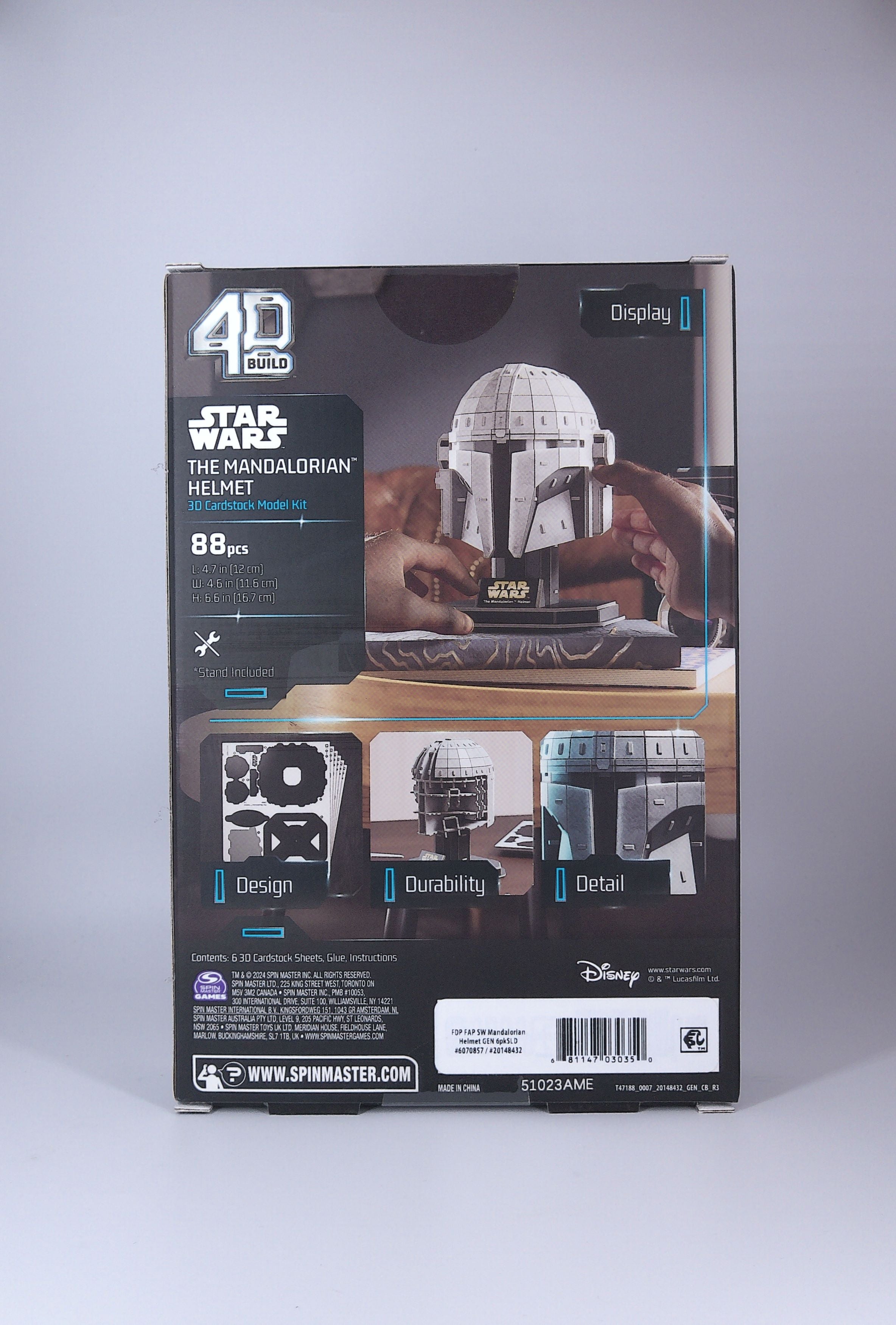 The Mandalorian Helmet 88 piece 3D model kit 2024