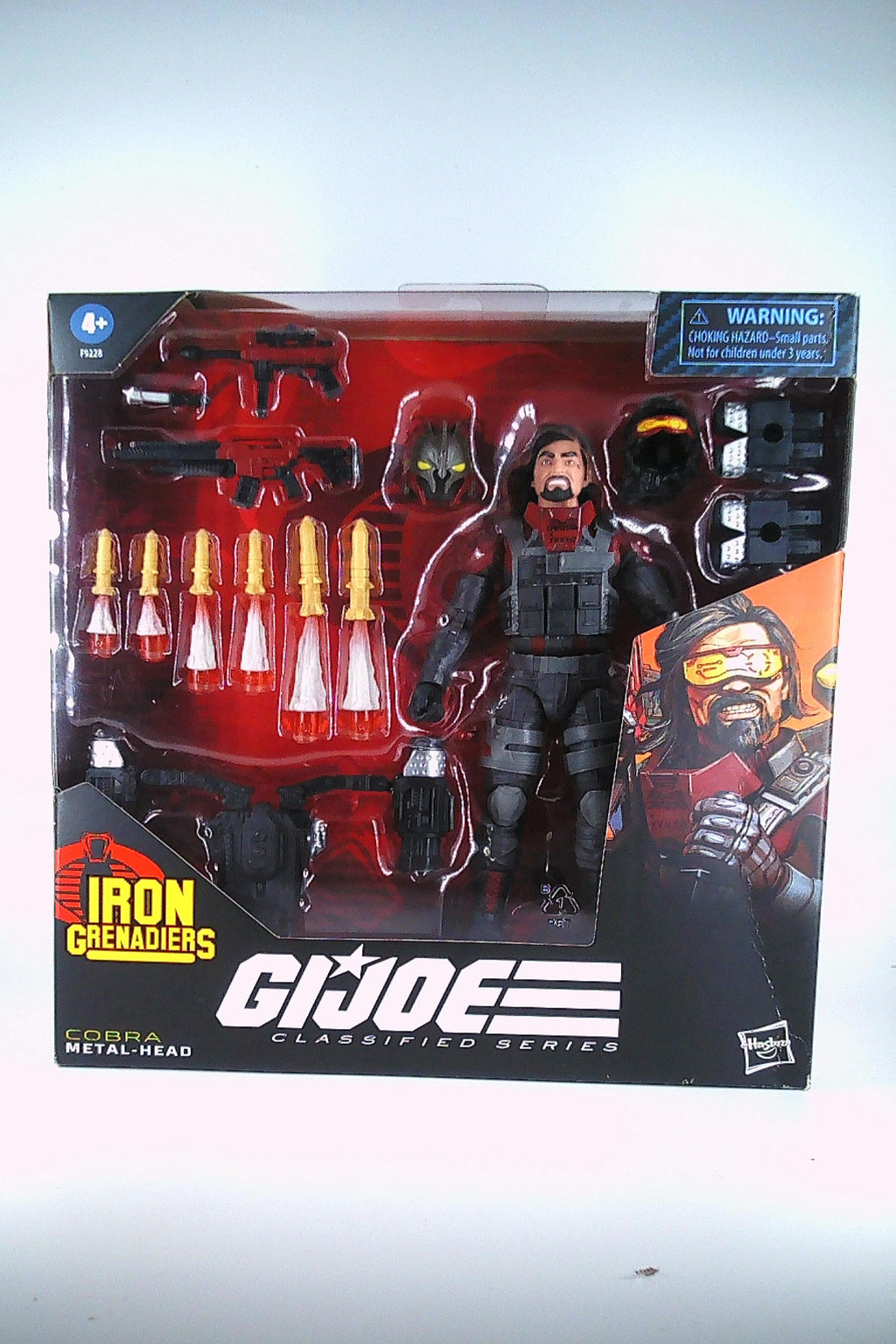 Metal-Head Cobra 7" classified "Iron Grenadiers" Figure G.I.Joe Hasbro