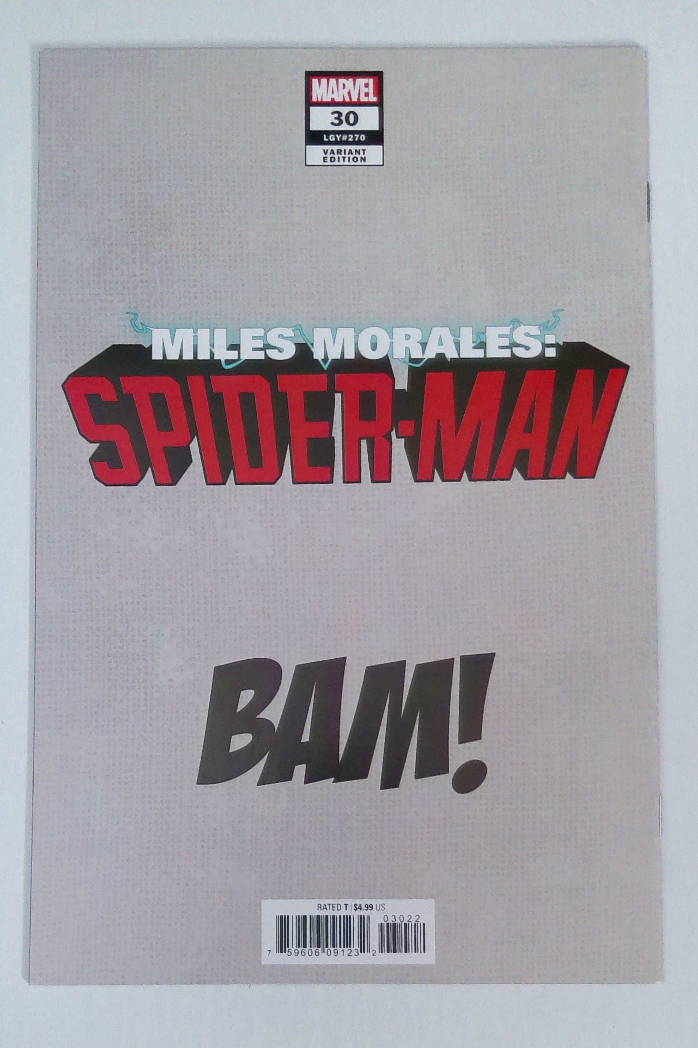 Miles Morales Spider-Man issue 30 Sept 2021 (Kirkham/BAM! box pink variant)