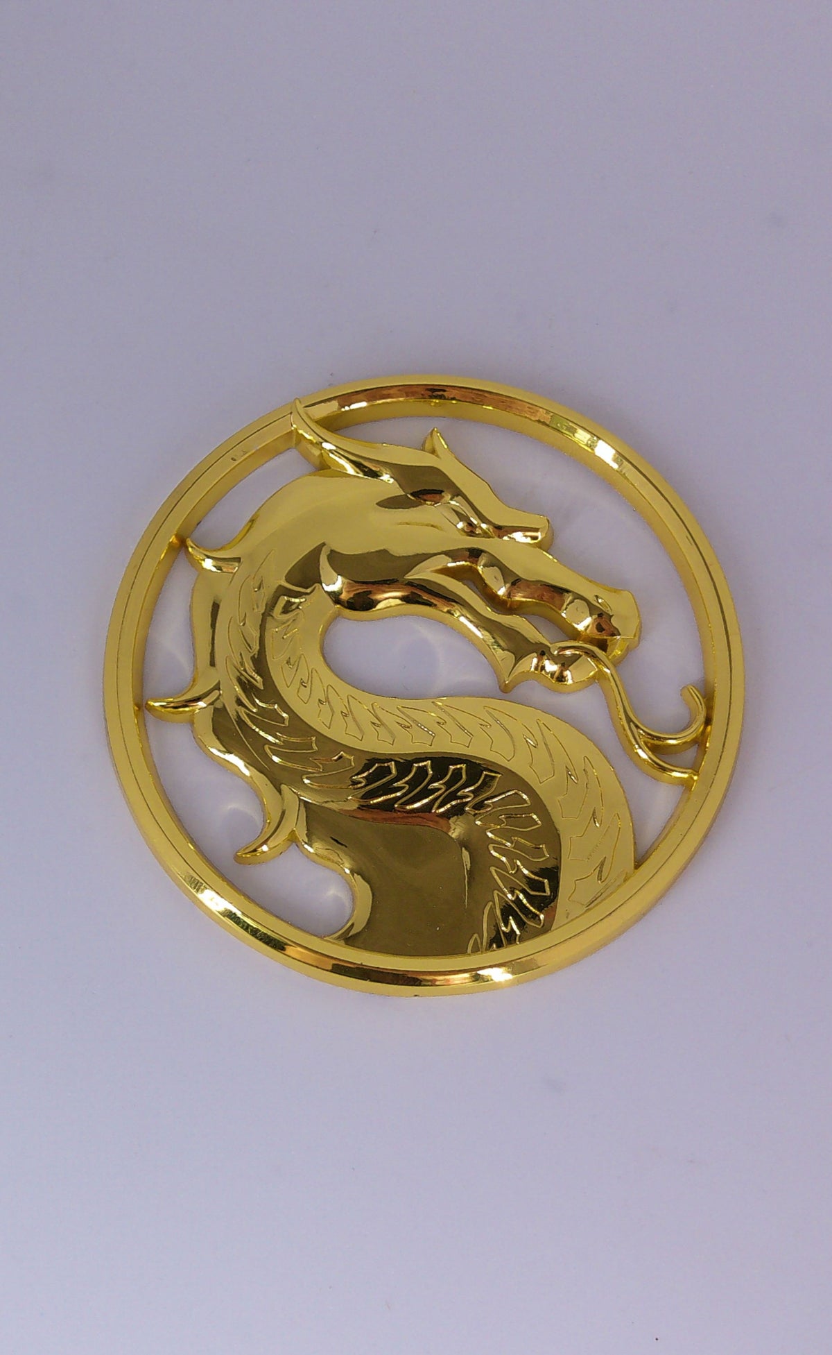 Mortal Kombat emblem metal Gold prop