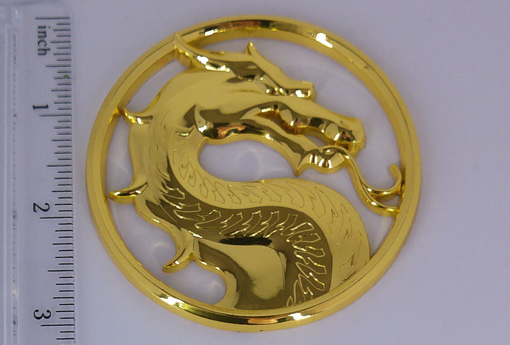 Mortal Kombat emblem metal Gold prop