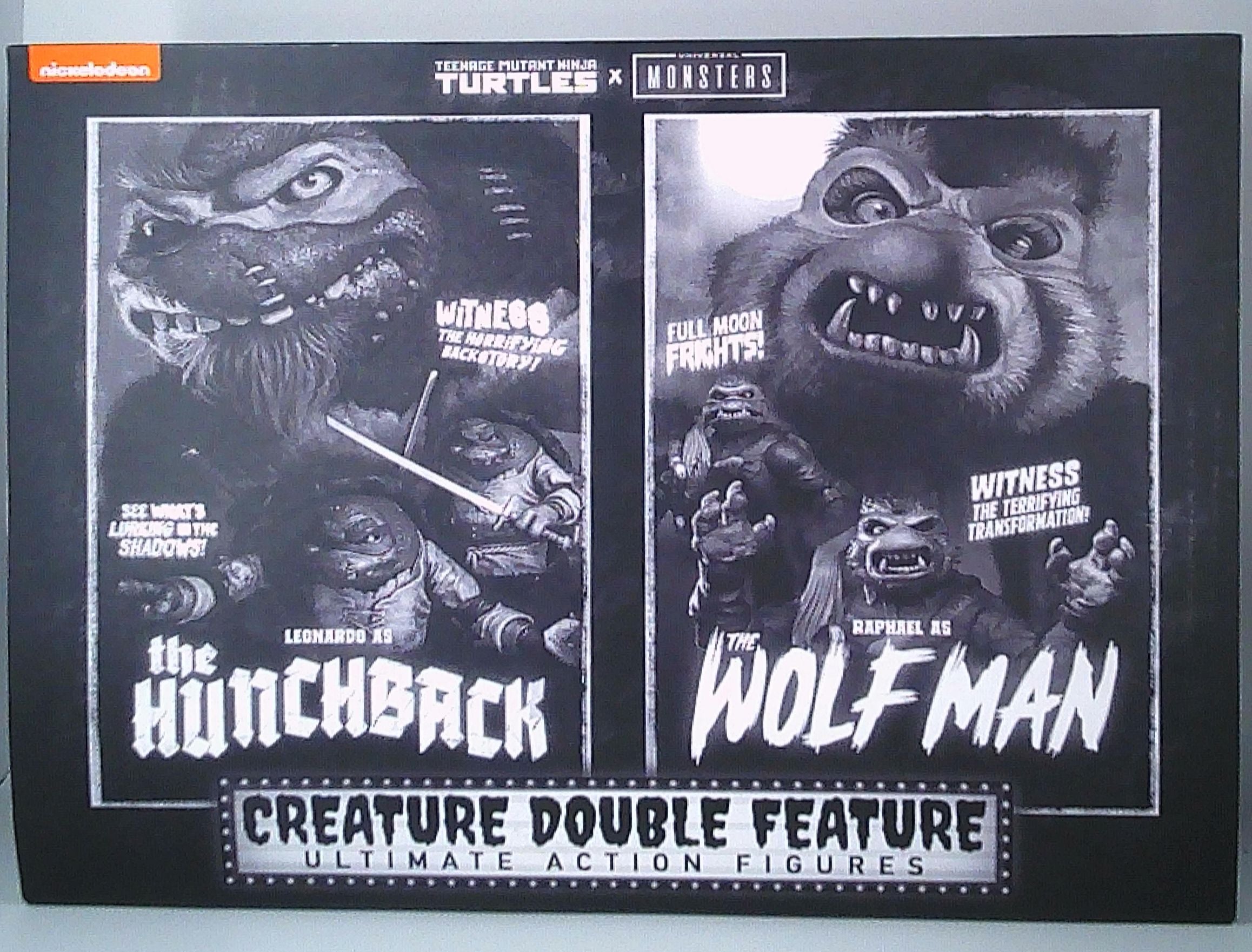 Leonardo  & Raphael as "The Hunchback and the Wolfman" 2 pack 7" figures NECA