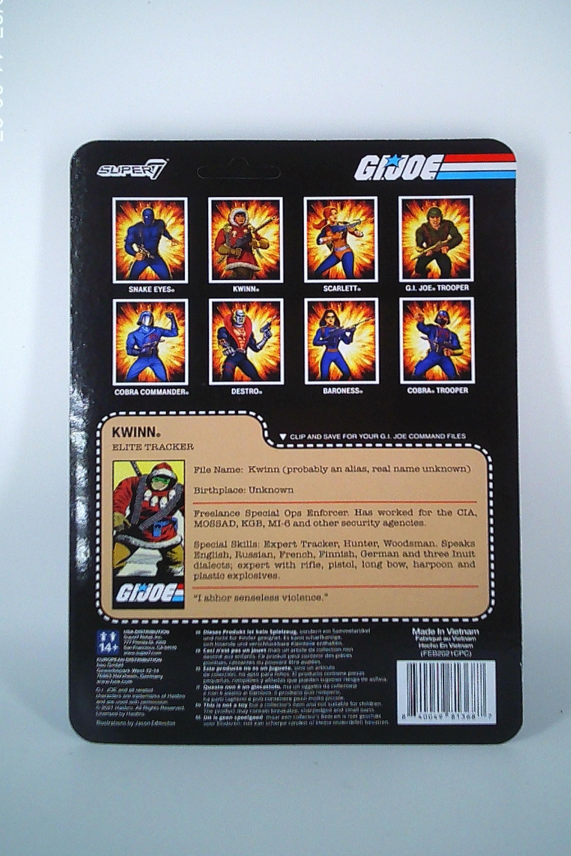 Kwinn 3.75" G.I. Joe ReAction figure Super7