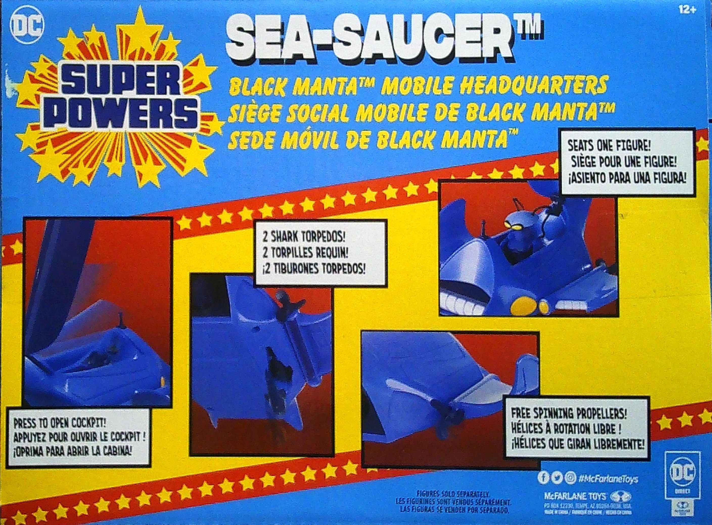 Sea Saucer Super Powers McFarlane Black Manta mobile headquarters