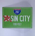 SIn City mini road sign (BA)Sin City 7"x10"