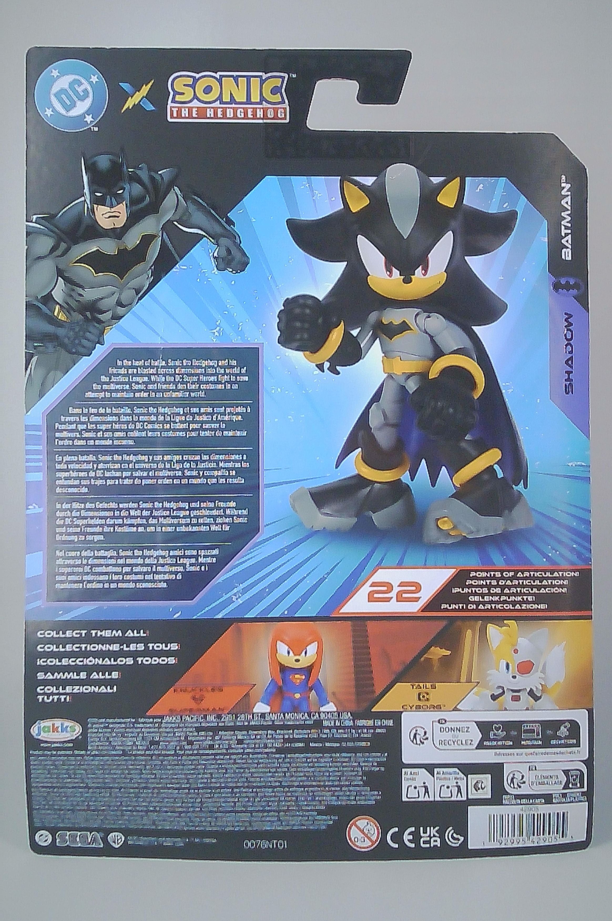 Sonic the Hedgehog "Shadow/Batman" 5" figure Sega Jakks 2025