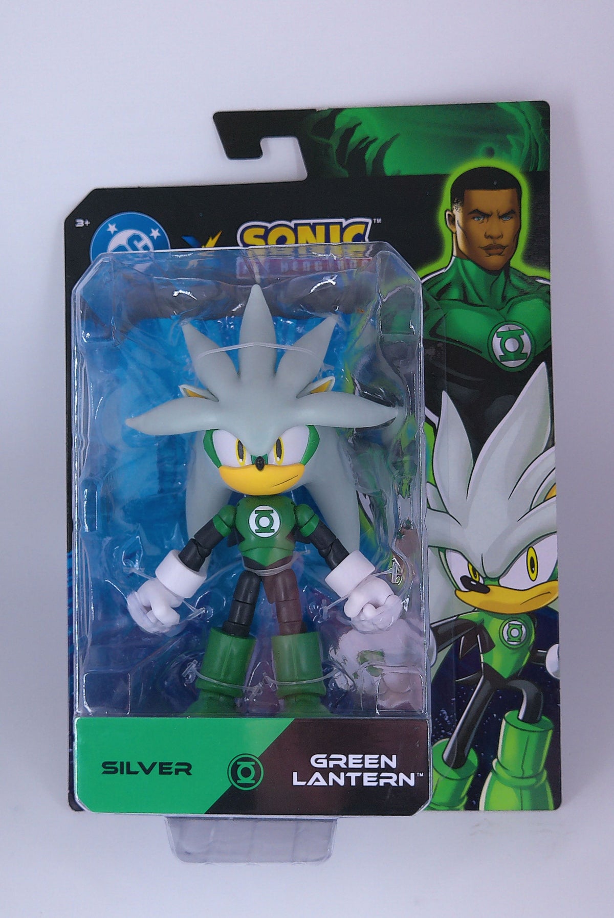Green Lantern/Silver Sonic the Hedgehog mask up figure Jakks 2025