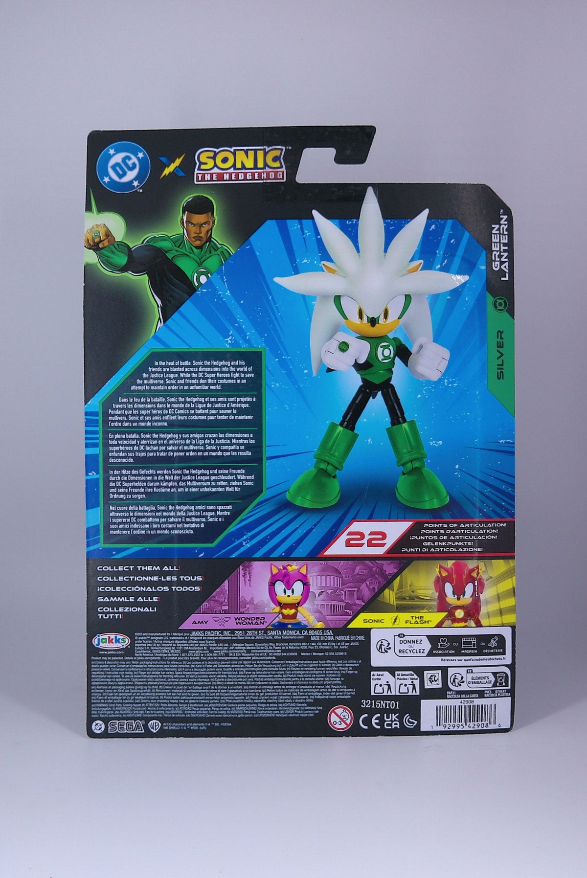 Green Lantern/Silver Sonic the Hedgehog mask up figure Jakks 2025