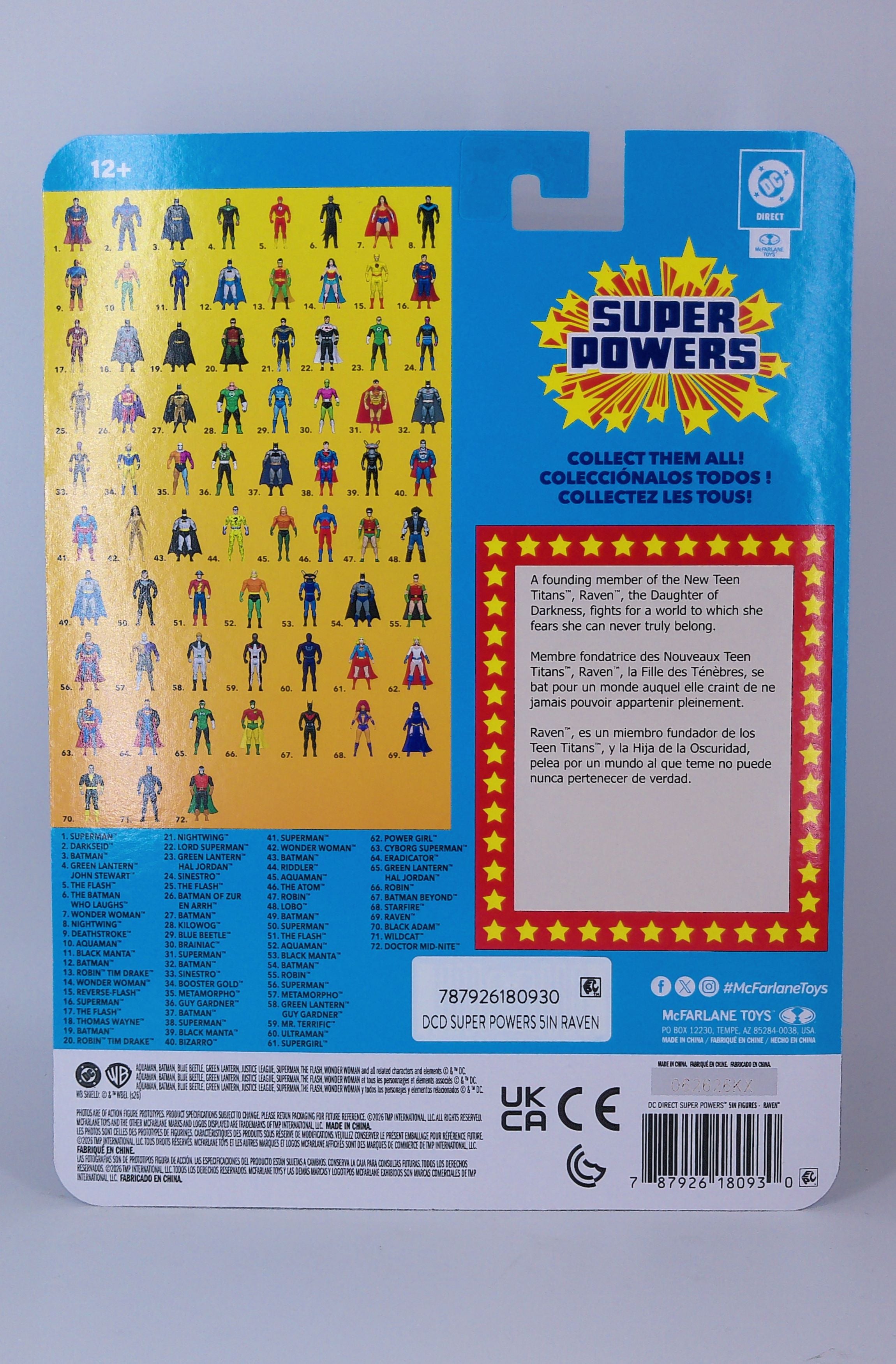 Super Powers Raven 5" Figure McFarlane Toys Wave 14