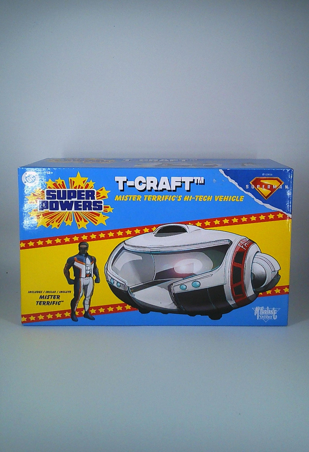 Super Powers T-Craft vehicle With 4" Mr Terrific figure Mcfarlane