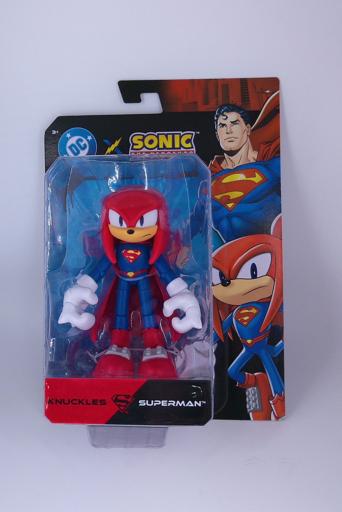 Super-man/Knuckles "Sonic the Hedgehog" mash-up 5" inch figure Jakks 2025