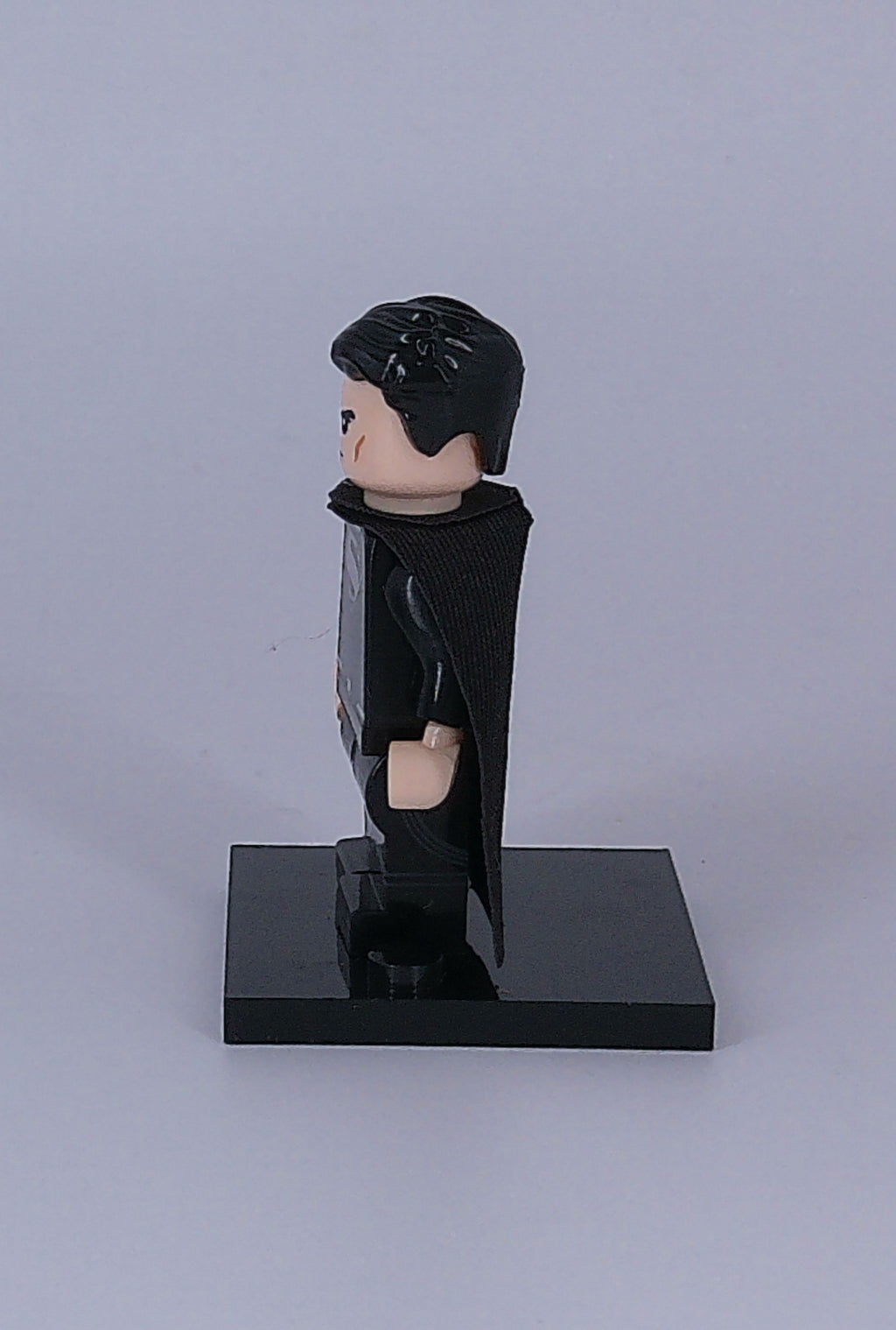 Custom Superman "Black Suit" soft cape 2 inch mini figure (Brick building) DC Comics