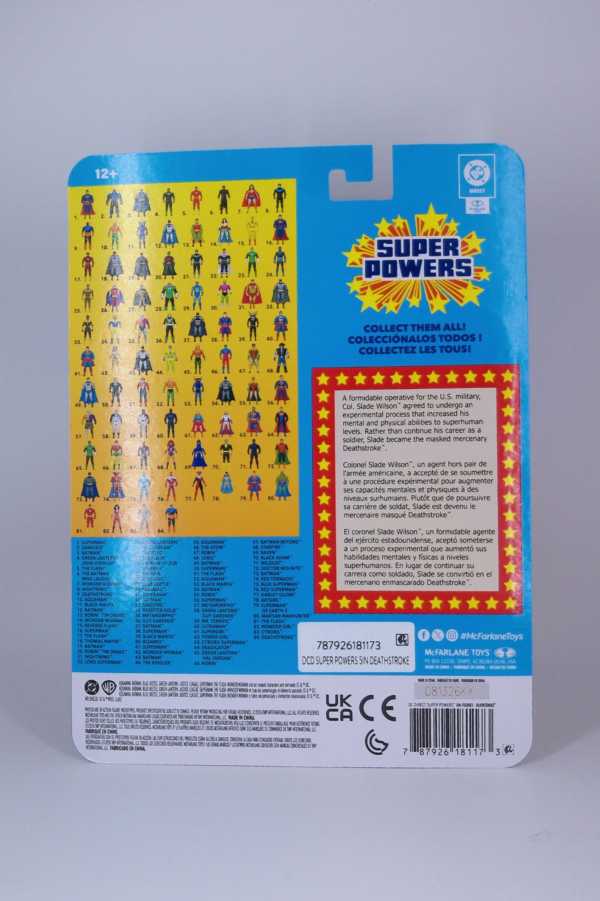 Super Powers "Unmasked" Deathstroke McFarlane Toys wave 16