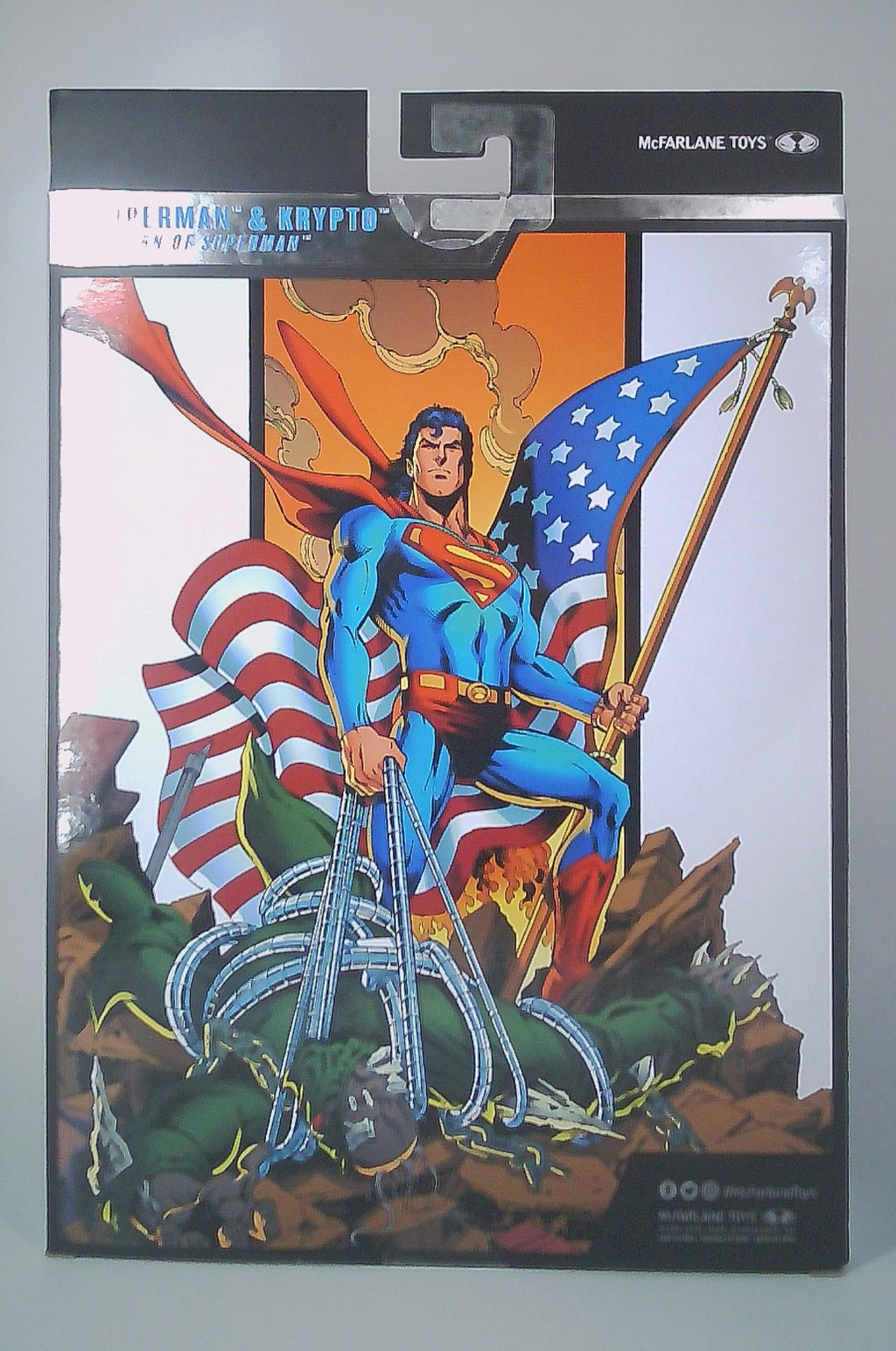 Superman and Krypto Collectors edition (Kryptonite chase version) 7" Figure Mcfarlane 2023