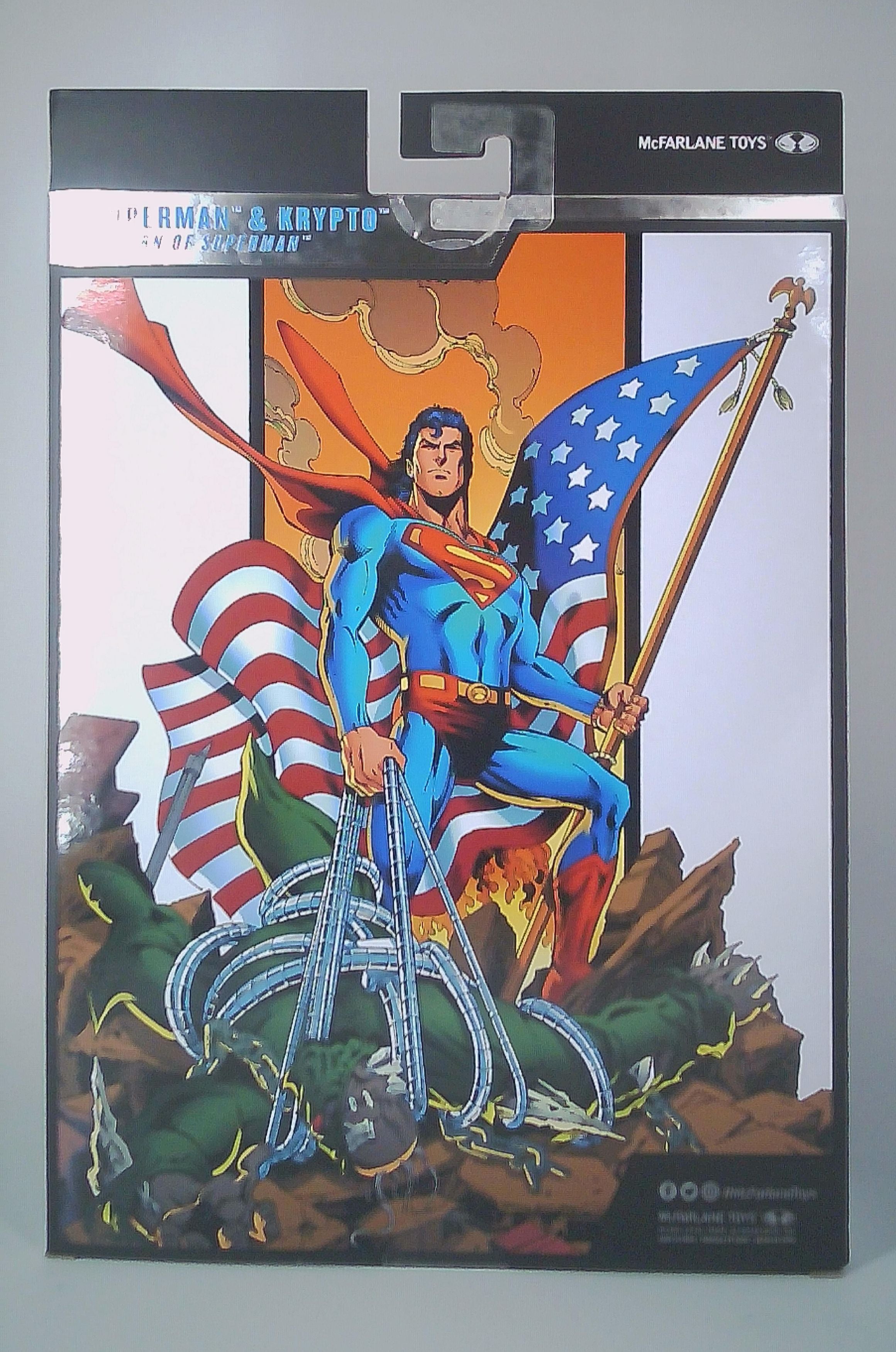 Superman and Krypto Collectors edition (Kryptonite chase version) 7" Figure Mcfarlane 2023