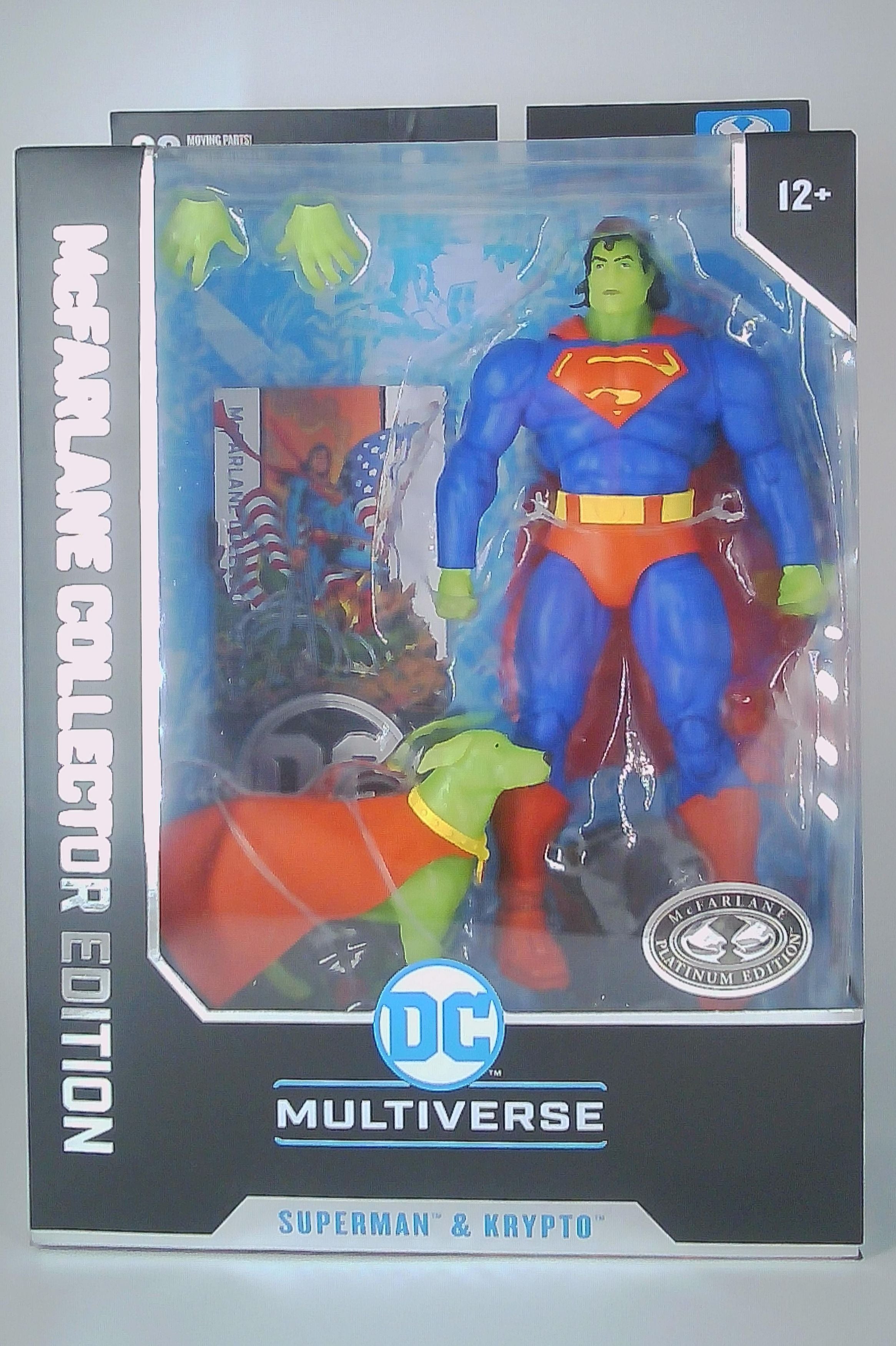 Superman and Krypto Collectors edition (Kryptonite chase version) 7" Figure Mcfarlane 2023