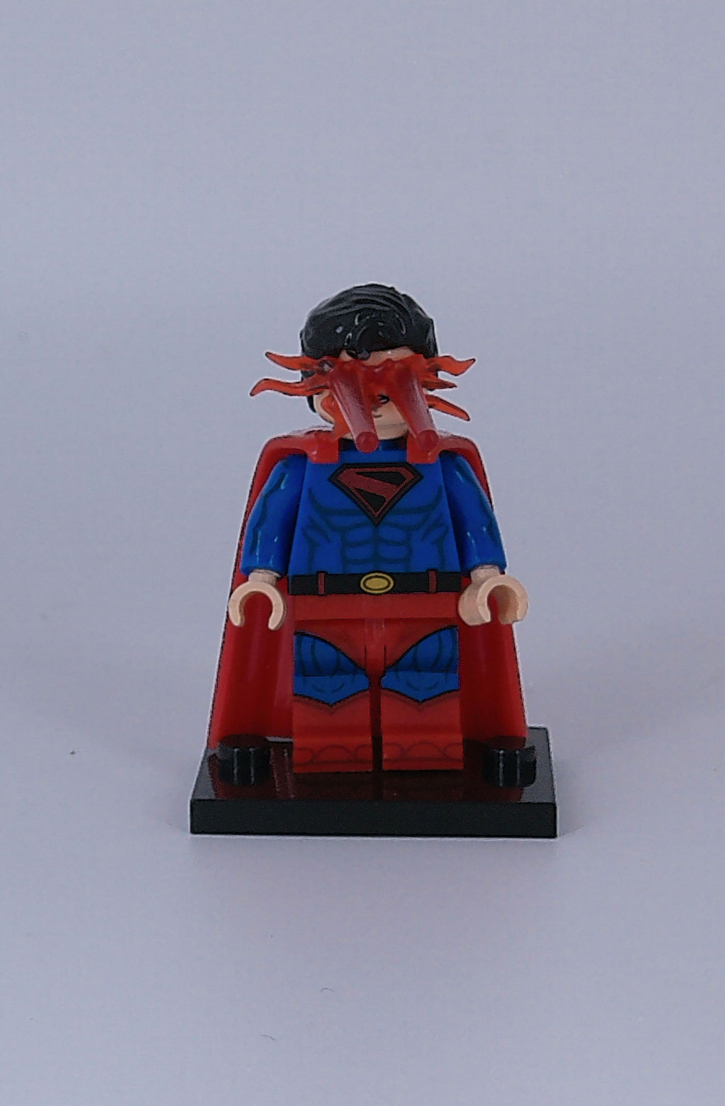 Custom Superman "Lazer eyes" 2 inch mini figure (Brick building) DC Comics