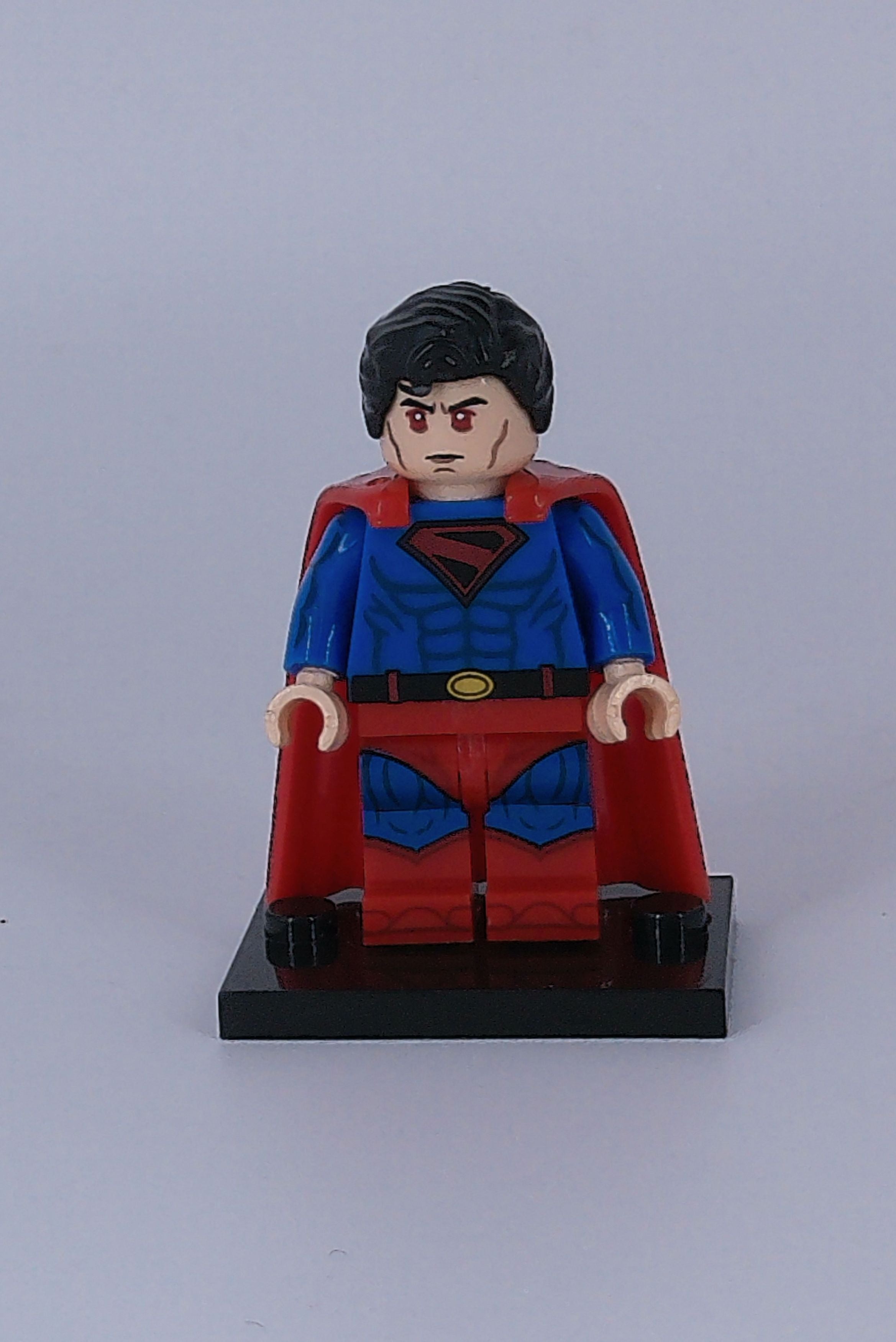 Custom Superman "Lazer eyes" 2 inch mini figure (Brick building) DC Comics