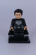 Custom Superman "Black suit" 2 inch mini figure (Brick building) Dc Comics