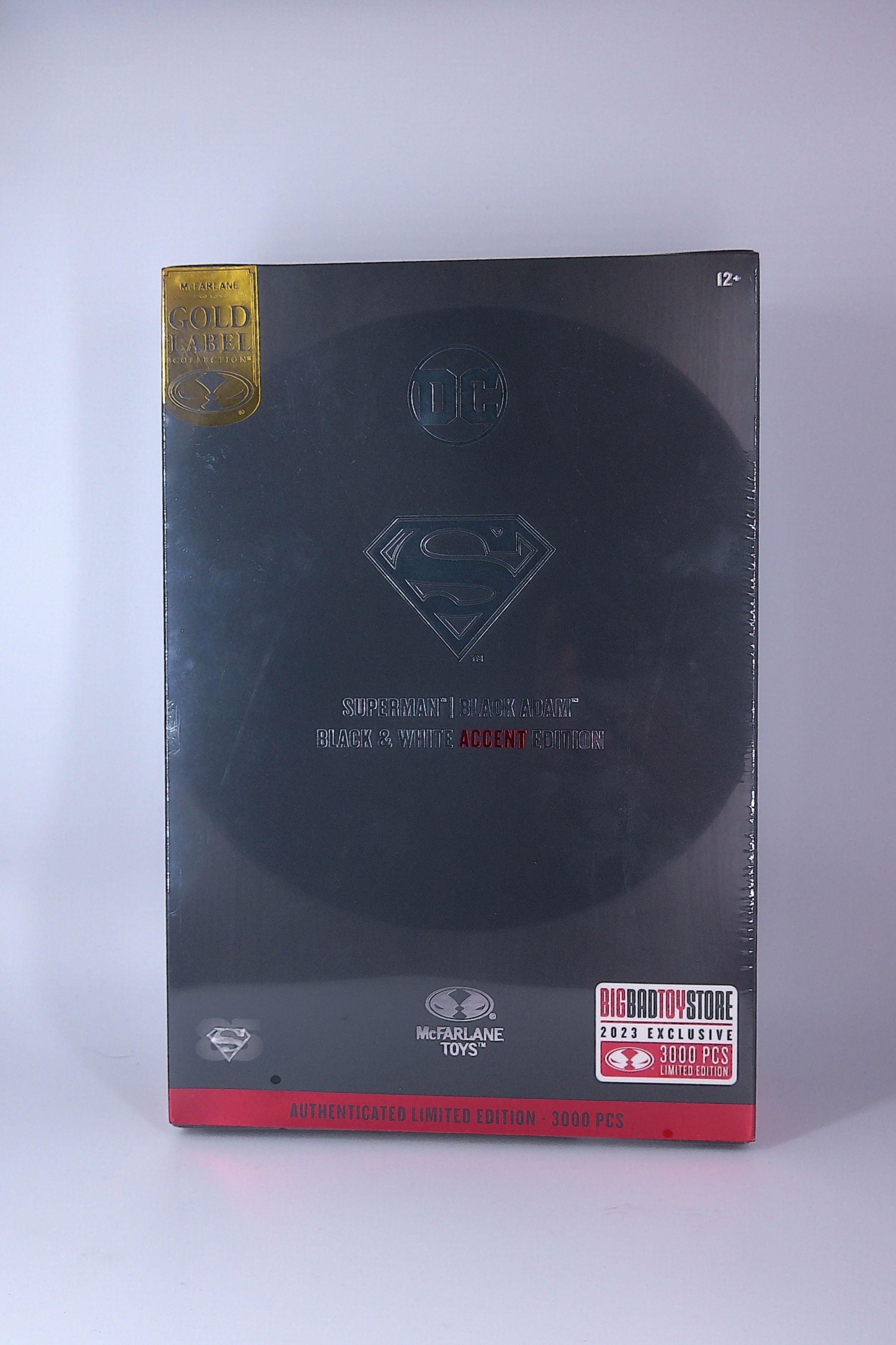 Superman "Black Adam" black and white accent edition 7" figure McFarlane 3000 pcs