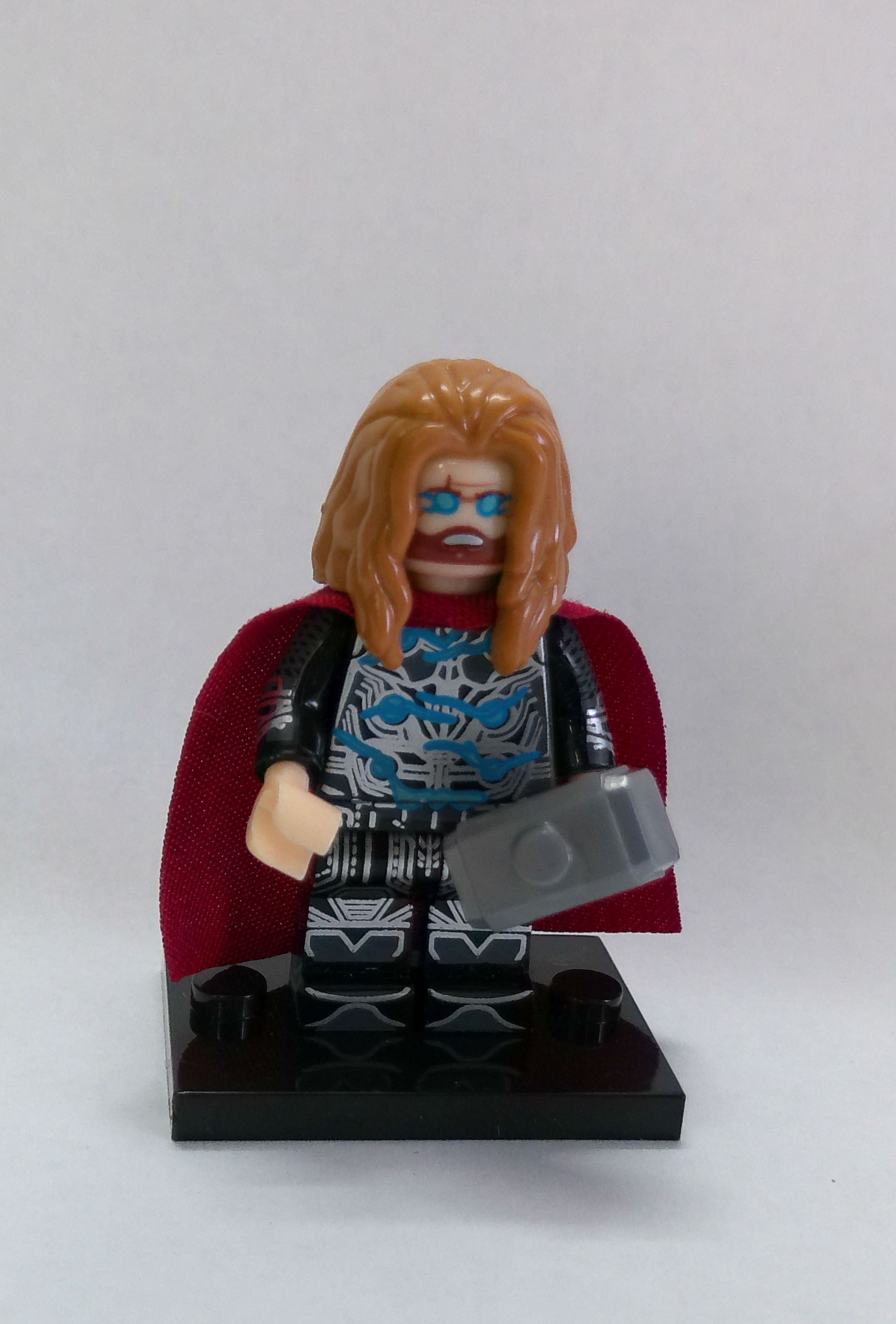 Custom Thor with Hammer mini figure (brick building)