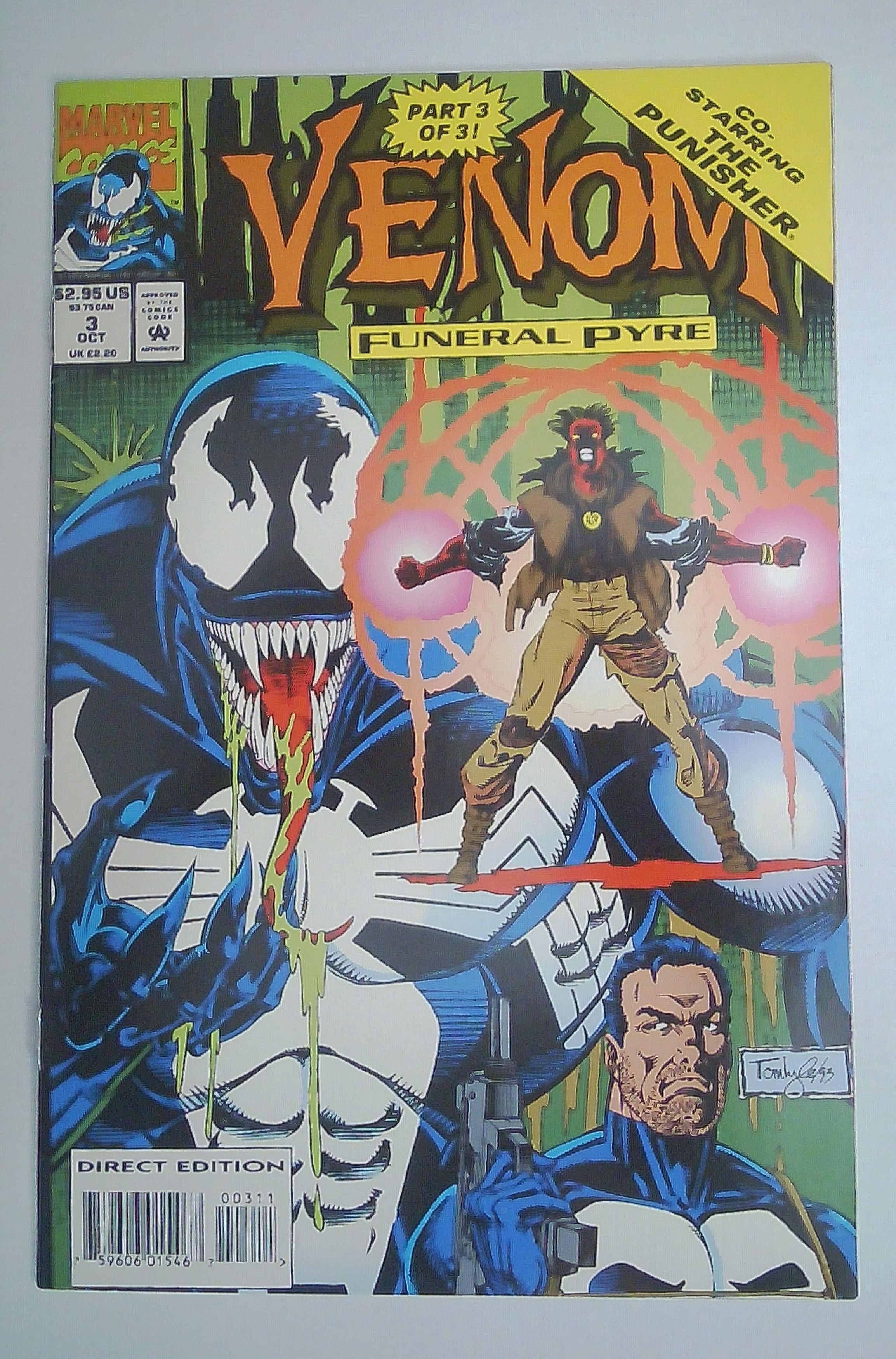 Venom "Funeral Pyre" issues 1-3 comic set 1993