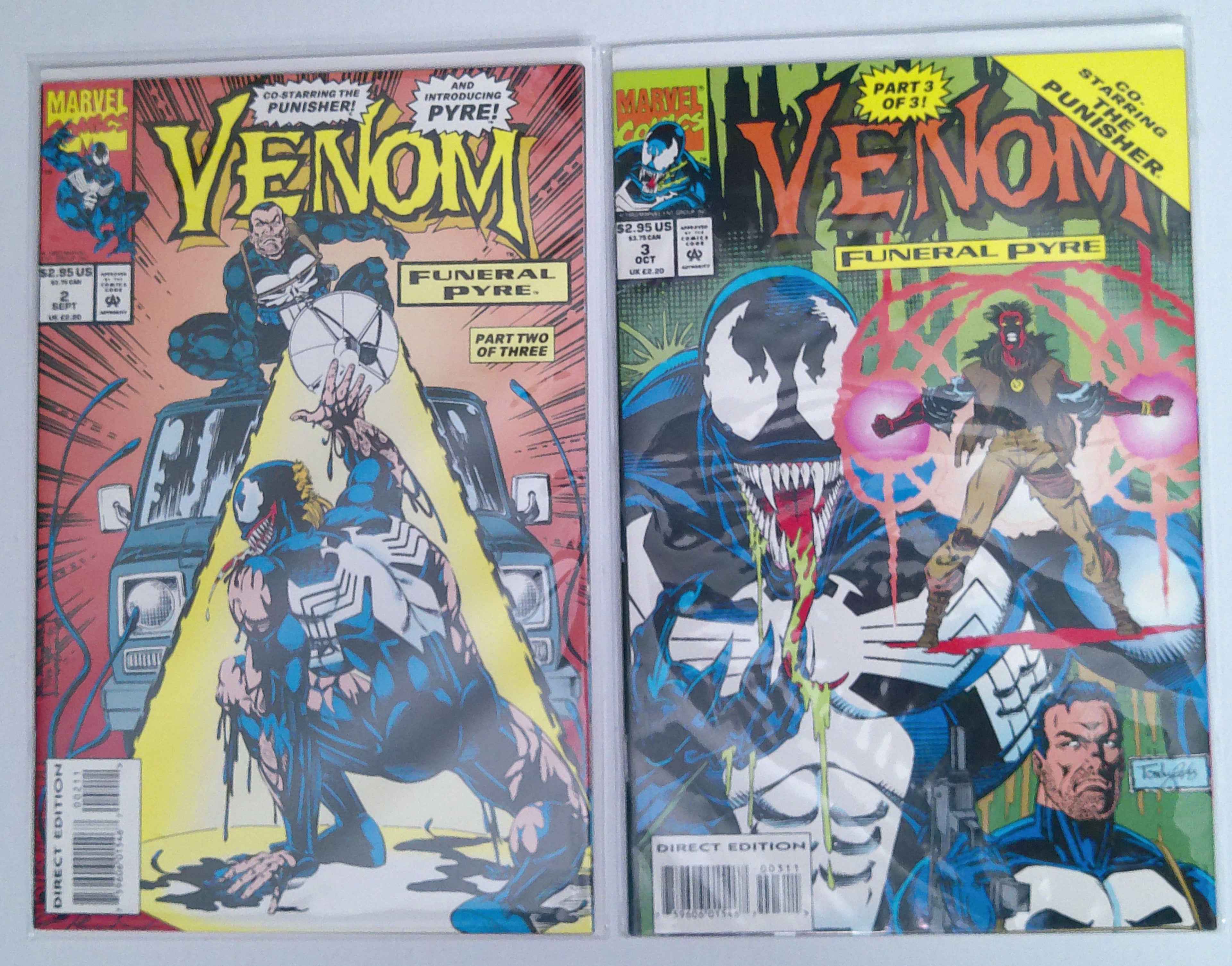 Venom "Funeral Pyre" Issues 1-3 (complete story) Aug 1993