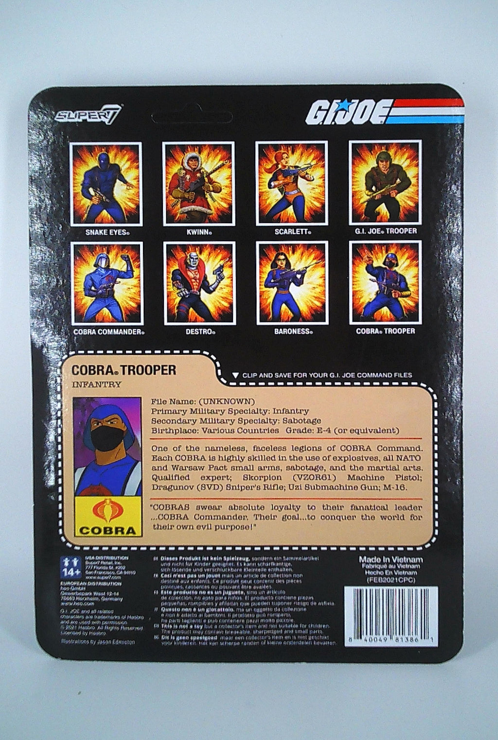 Trooper 3.75 G.I.Joe "Cobra" (version 1) ReAction figure Super7
