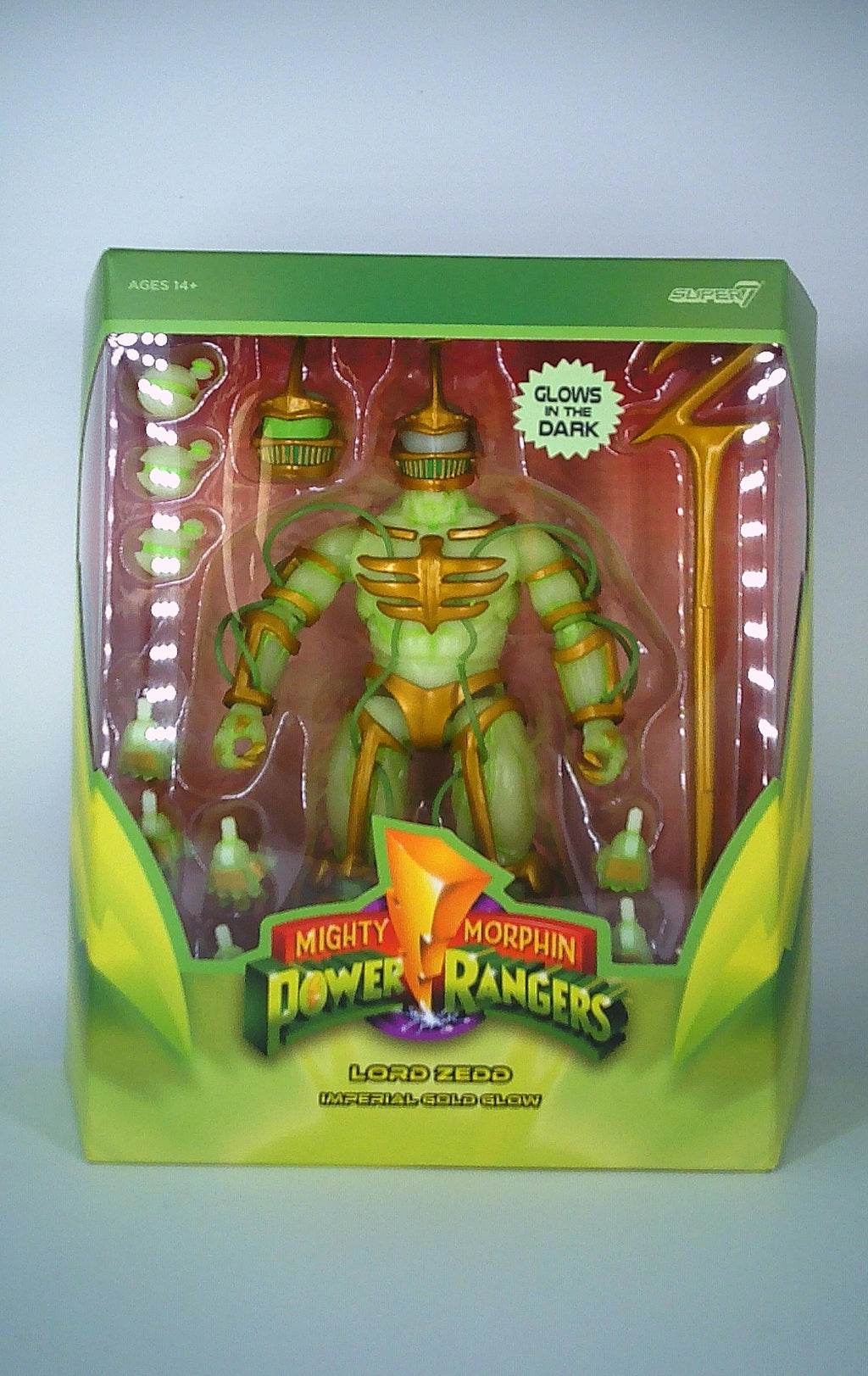 Lord Zedd  Ultimates "Glow in the dark" Power Rangers figure 7" Hasbro Super7